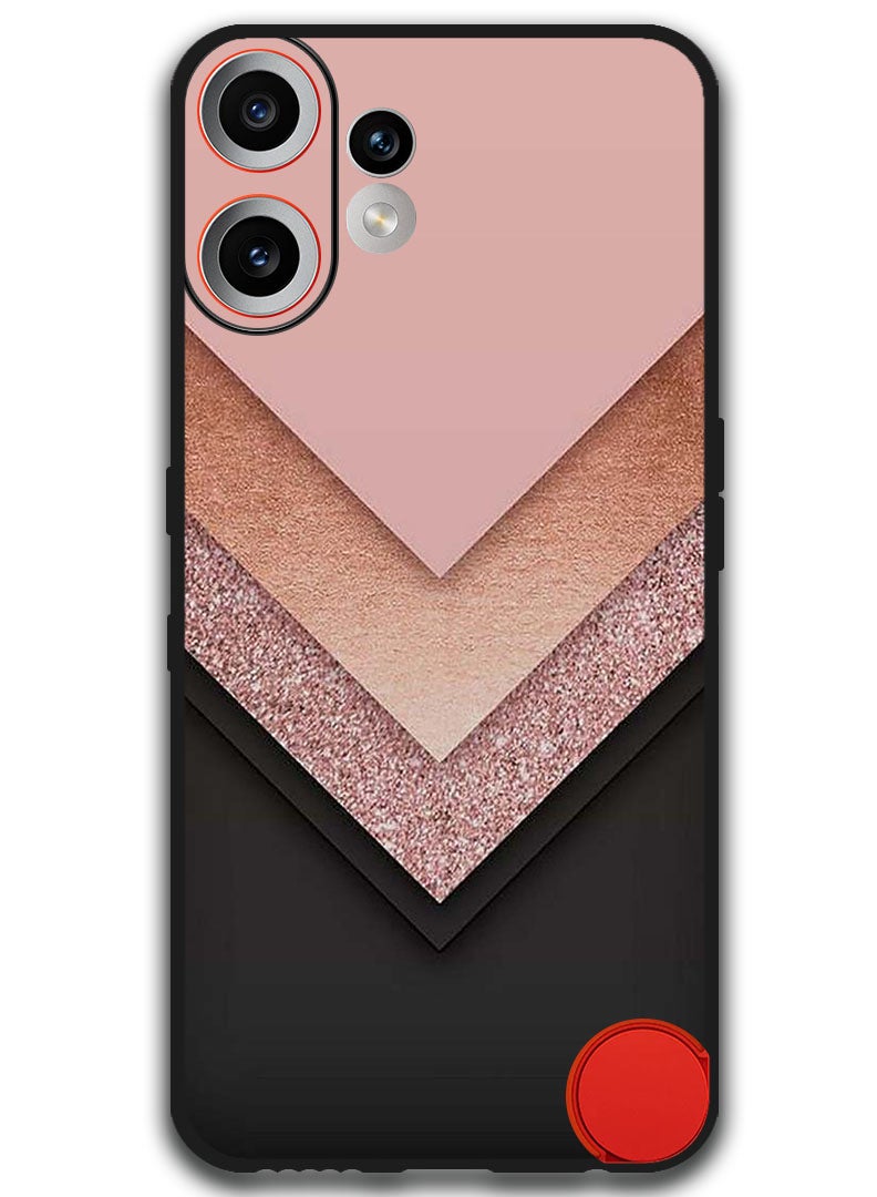 Theodor Case Compatible with Nothing CMF Phone 2 Pro 6.77 Inch Protection Shockproof Bumper Cover Black Golden & Pink - Image 1