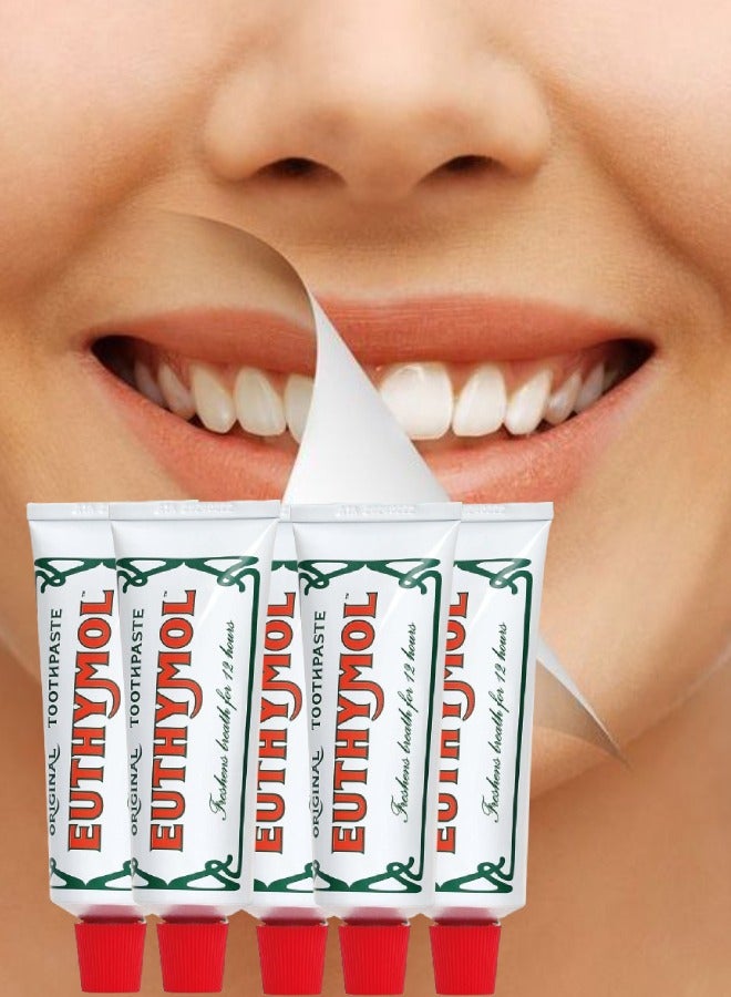يوثيمول 5 قطع معجون أسنان ايوثيمول الأصلي 75مل - Image 1