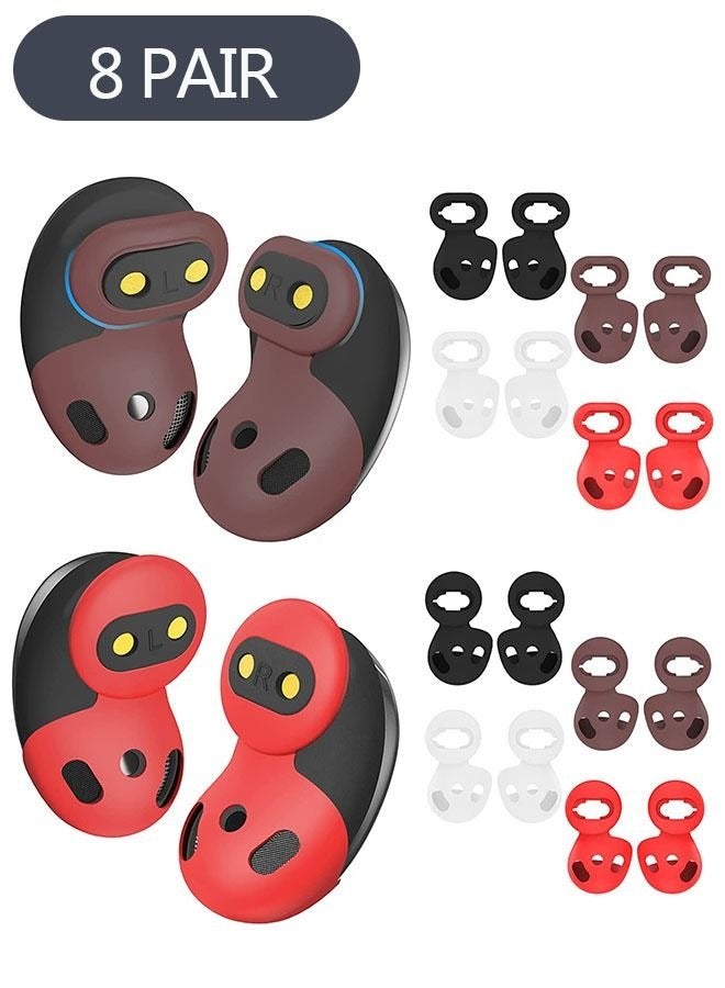 8 Pairs Ear Tips for Galaxy Buds Live, Anti-Slip Silicone Covers Eartips Accessories Compatible with Samsung Galaxy Bud Live - Image 1