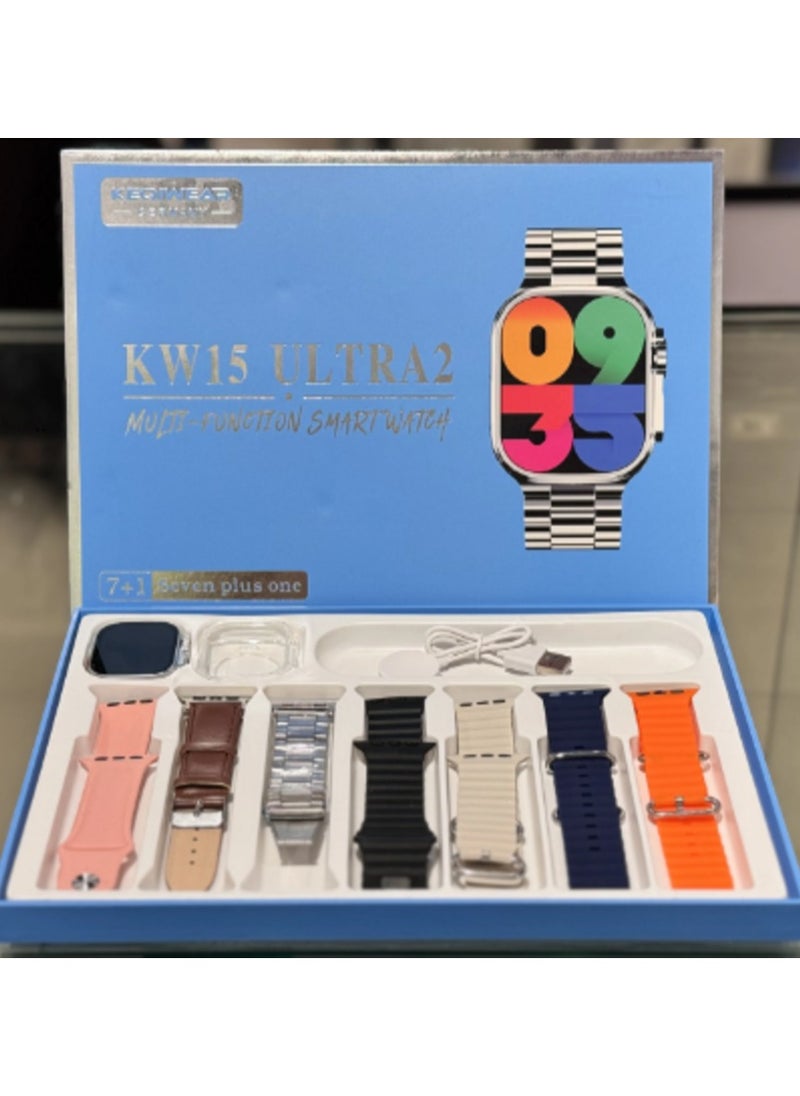 Generic - Keqiwear Multi-Function KW-15 Ultra-2 Smart WATCH CALL & MSG - Image 1