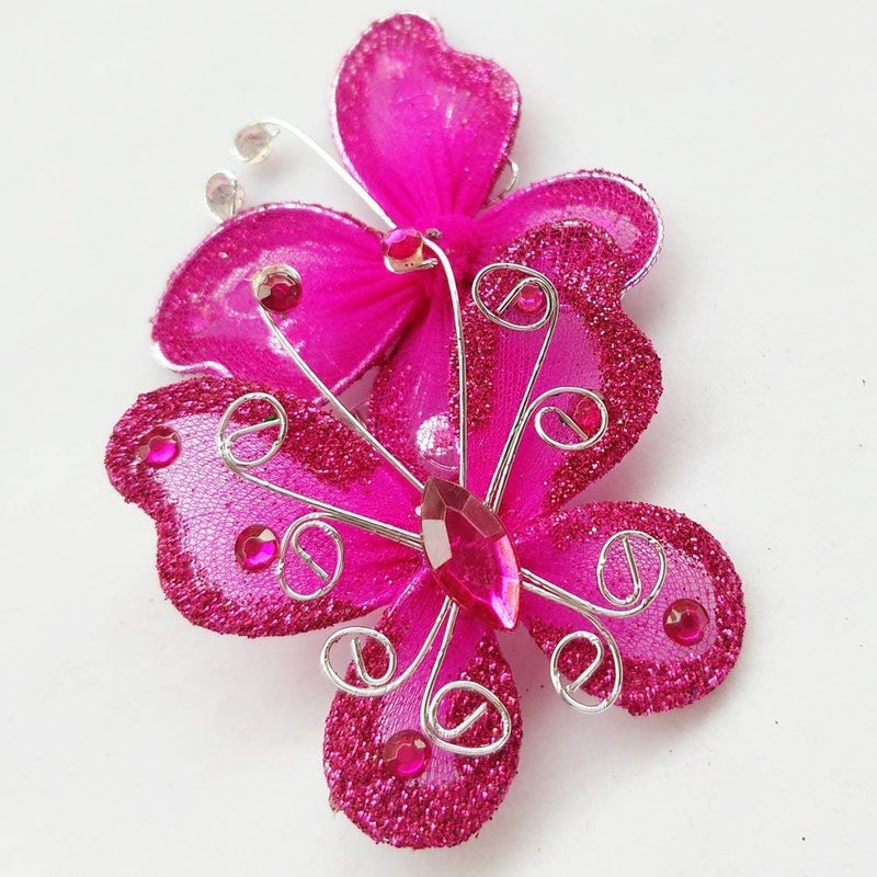 Chenkou Craft Organza Wire Butterfly Wedding Decorations 26pcs - Image 1