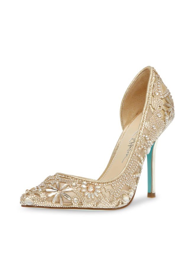 Women's Chic Pump, Light Gold, 9