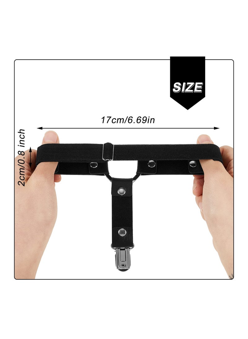 SOLARAE 4 PCS Adjustable Punk Gothic Heart Leg Garter Belt for Women, Elastic Suspender with Anti-Slip Clips, Stylish Thigh Ring Garter for Girls and Women. - Image 5