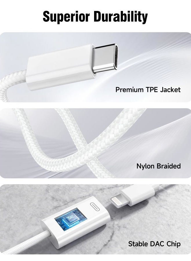 GetsISKON USB C to Lightning Headphone Audio Adapter, Type C Male to Female Lightning Earphone Converter with Charge/Data Transfer, Compatible with iPhone 16/15 Plus/Pro/Max, iPad Pro/Air 6/5/4, MacBook（2 Pack） - Image 5