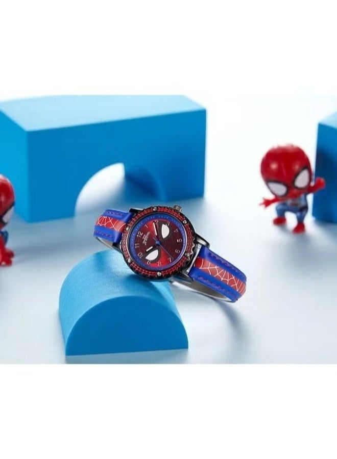 SPIDERMAN Best-Selling High Quality SPIDERMAN Children's Watches Cartoon Design Shockproof Quartz Movement Soft Band Suitable For Kids Of All Ages Perfect Gift For Birthday Festival Daily Wea - Image 2