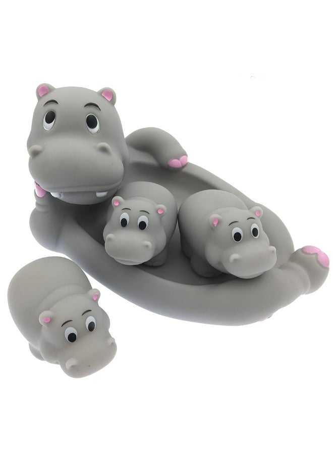 Playmaker Toys Playmaker Toys Rubber Hippo Family Bathtub Toy Pals Also A Great Pet Dog Toy Set 