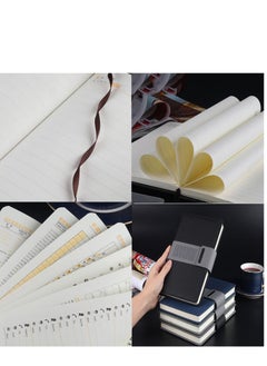 KASTWAVE Classic Leather A5 Notebook with Pen, Vintage Travel Notebook and Pen Journal Diary Business Daily Ideas Notepad, Birthday Gift Set for Girls Mum Dad, Retro Thickened Soft Leather Work Notepad  - Image 3