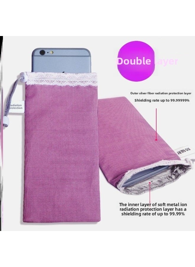 Generic Pregnant Women Anti-radiation Mobile Phone Case Mobile Phone Signal Physical Shielding Box Anti-metal Detector Shielding Bag Rest Bag-Color:(gray) Double Layer Anti-radiation Mobile Phone Bag  - Image 3