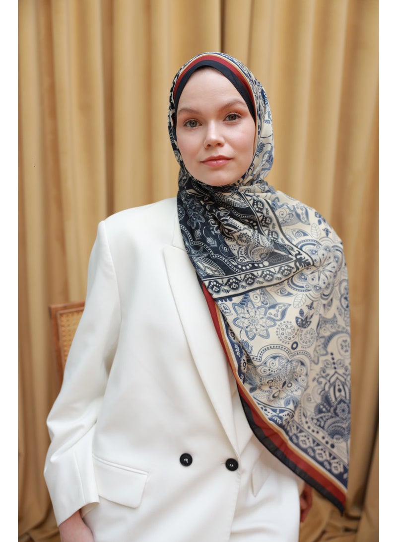 Soft Turkish Cotton Blend Women Shawl – Lightweight Non-Transparent 3056-17 - Image 2