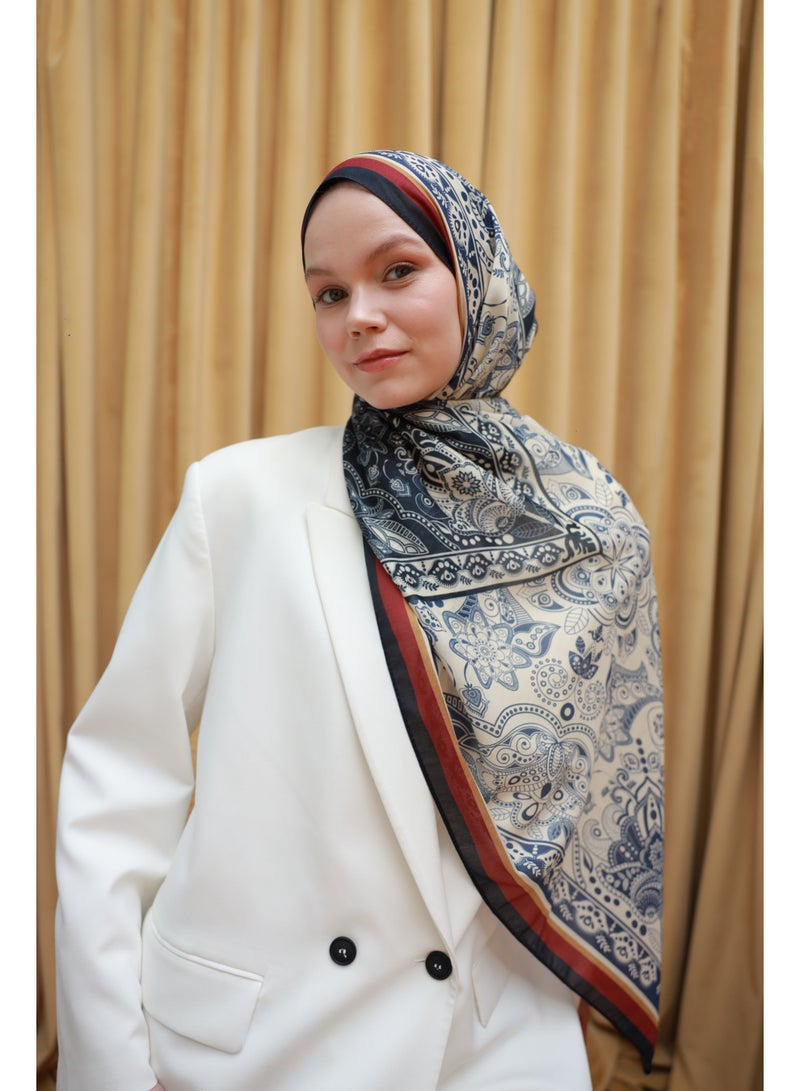 Soft Turkish Cotton Blend Women Shawl – Lightweight Non-Transparent 3056-17 - Image 4