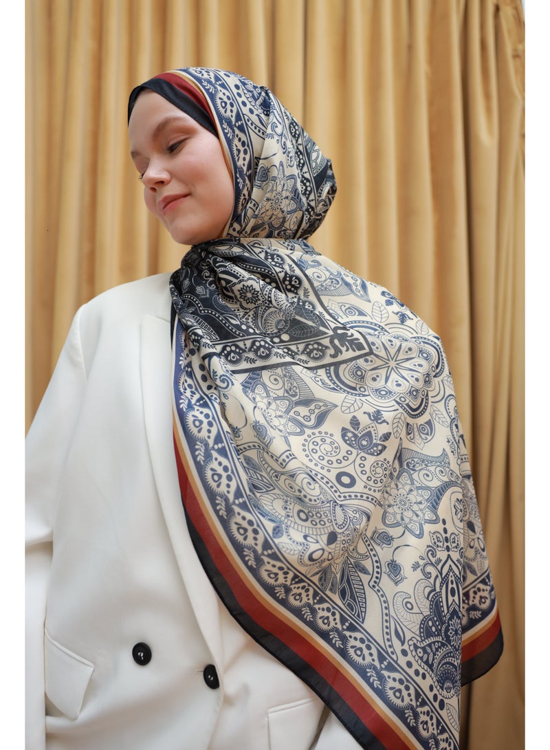 Soft Turkish Cotton Blend Women Shawl – Lightweight Non-Transparent 3056-17 - Image 3