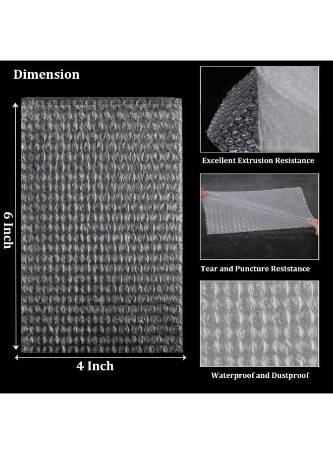 فقاعة وسادة لف الحقائب، 4x6 بوصة فقاعة خارج حقيبة، مزدوجة الجدران وسادة أكياس سميكة مقاومة للصدمات حقائب الرغوة للشحن والتخزين والنقل - 50 قطعة - Image 2