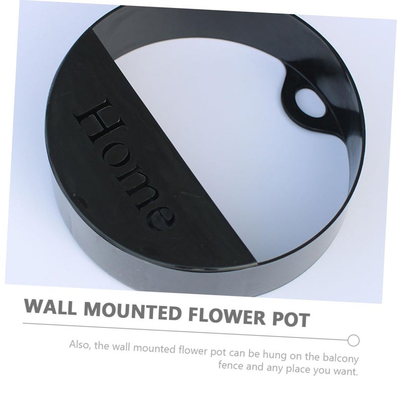 Wall Mounted Planter with Drainage Plastic Hanging Flower Pot for Indoor Balcony Succulents - Image 4