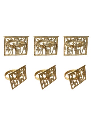 FURE Ancient Egyptian Napkin Rings Matt Golden Set of 6 - pzsku/Z2FF313FDED743458DAB5Z/45/1746633806/90d57035-bfcb-4e9a-93a2-6c1605eb1227