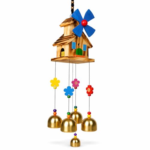 VIKACRAFT Wind Chimes for Home Decor | Vastu Wind Chime for Positive Energy & Good Luck | Soothing Sound Hanging for Balcony, Entrance & Living Room | Premium Metal Bells | Housewarming Gift - Image 1