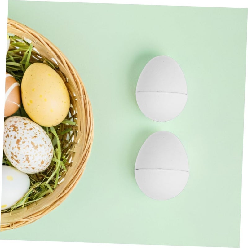Khaki DIY Painting Eggs 10pcs Blank Colorable Easter Crafts for Kids Family Fun Activity - Image 5