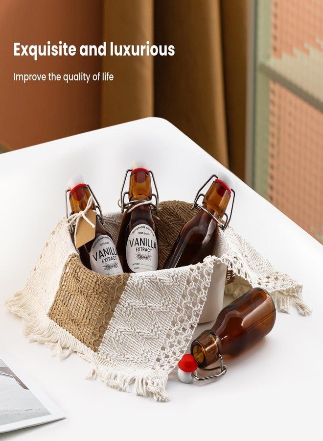 Easytle 24 Pack 4 oz Swing Top Glass Bottles Amber Flip Top Glass Bottles Vanilla Extract Bottle with Airtight Lid Flip Top Beer Brewing Bottle for 2nd Fermentation Vanilla Extract Kombucha Beverage Soda - Image 4