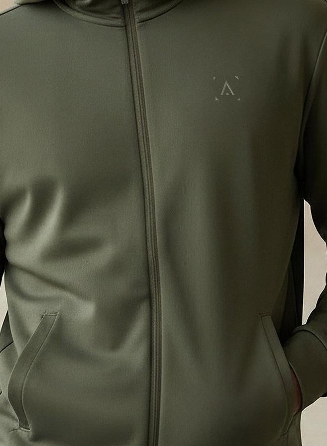 Active Men Performance Zip Through Hooded Jacket - Image 4