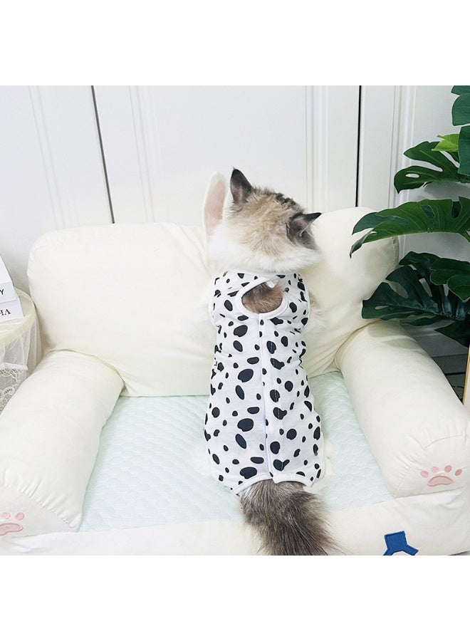 Polka Dot Pet Spay Suit L, Anti Licking Recovery Suit for Cats and Small Dogs, Soft Breathable Surgical Recovery Clothes, Abdominal Wound Protection Collar Alternative - Image 5
