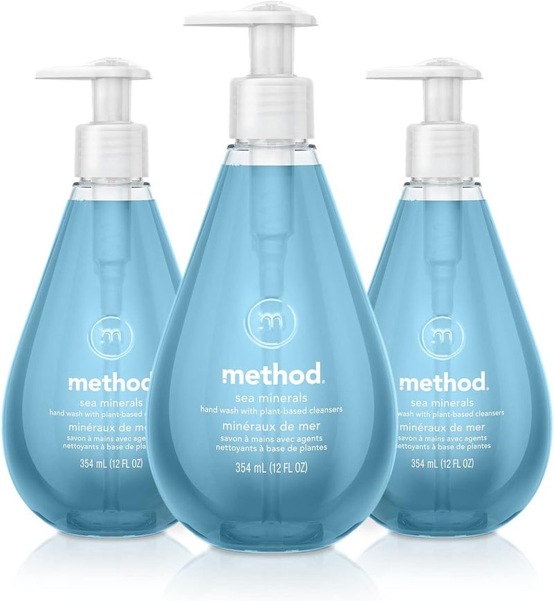 Method Gel Hand Soap Sea Minerals Biodegradable Formula 12 fl oz Pack of 3