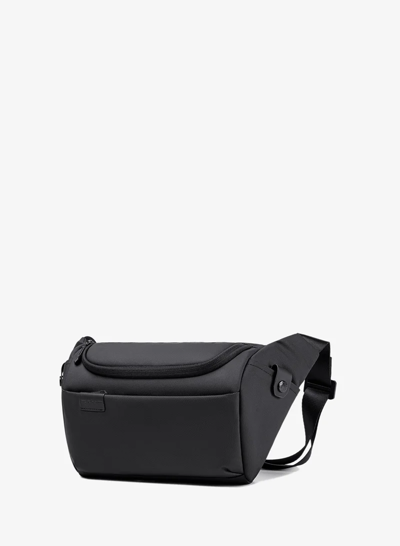 أركتيك هانتر حقيبة خصر كروس بودي مقاومة للماء مضادة للسرقة للرجال والنساء للتسوق والسفر والمكتب والتنزه  أسود