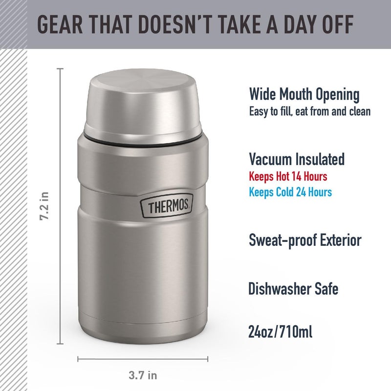 THERMOS STAINLESS STEEL VACUUM INSULATED STEEL JAR 710 ML, SK3020MS, INSULATED FOOD JAR, LUNCH BOX, STORAGE CONTAINER, THERMAL FLASK FOR TRAVEL - Image 2