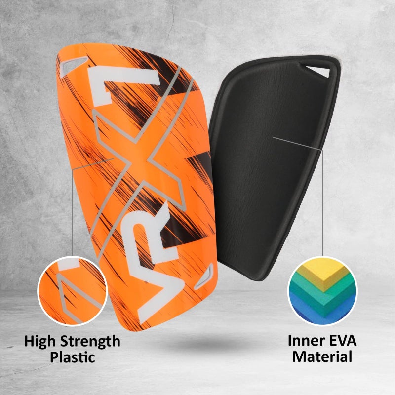 Vector X VRX7 Shin Guard Colourful Protective Football Shin Guard - Orange - Image 5