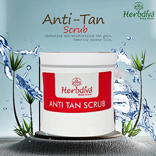 Herbdiva Anti Tan Face Scrub 250ML | Enriched With Clove Oil & Milk Protein | For Instant Tan Removal, Beauty Forever - Image 3