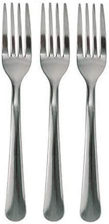 3 Dozen Full Size Chrome Plated Dinner Forks Simple Windsor Style