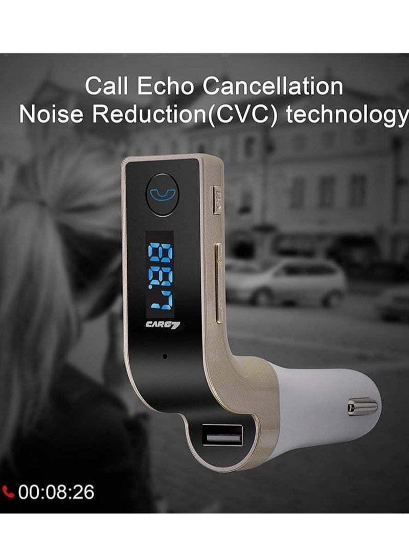 JAJEEK LCD Bluetooth Car Charger FM Kit MP3 Transmitter – USB & TF Card Slot, Built-in Mic for Hands-Free Calling, Compatible with Android & iOS Devices - Image 3