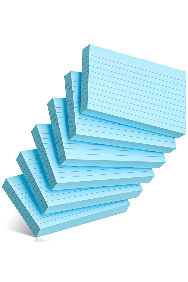 300 pcs Ruled Blue Index Cards, Flash Cards College Ruled for School, College, Office and Home Organization, Durable Study To Do List Note Cards with Ruled Lines 7.6 x 12.7 cm - Image 1