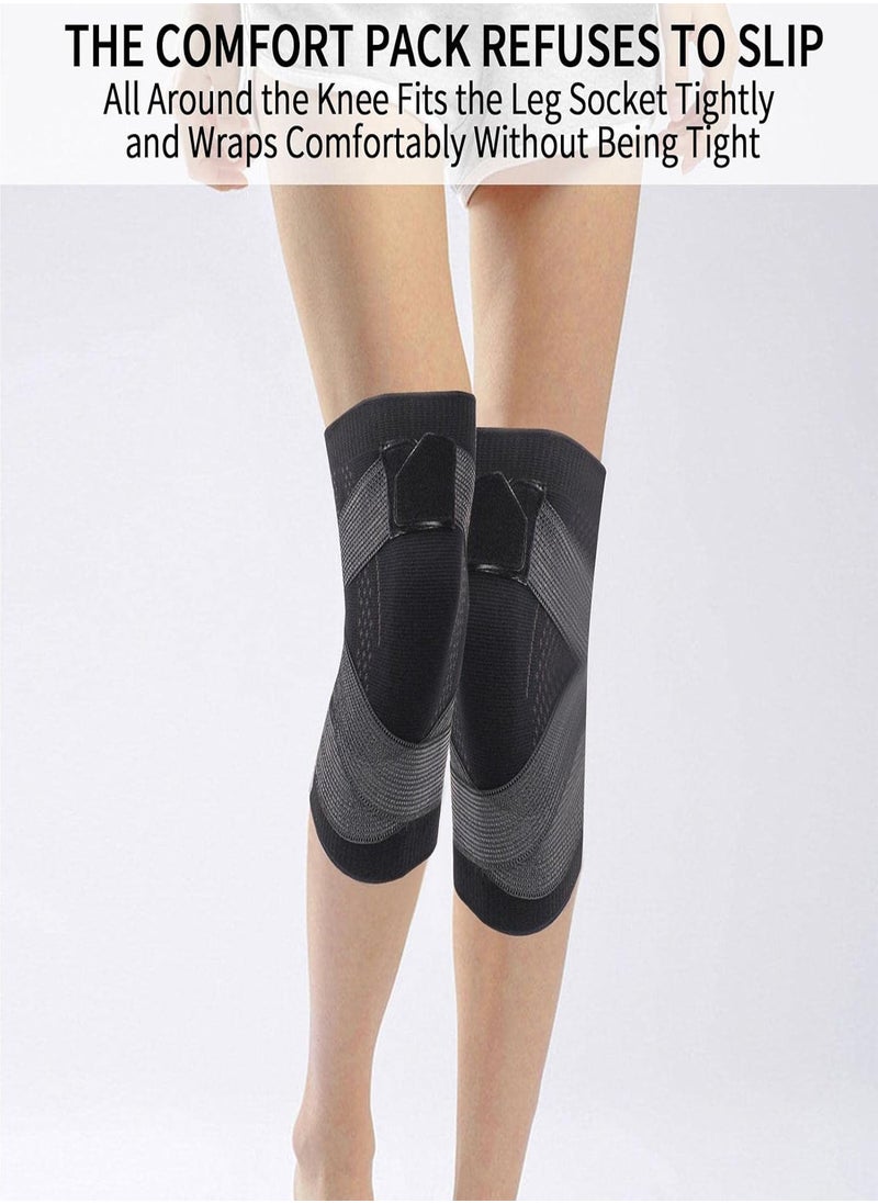 GGOOT - Running Knee Brace,Running Fitness Knee Braces | Elastic Knee Pads Support Fitness Gear, Basketball Volleyball Brace Protector Bandage - Image 1