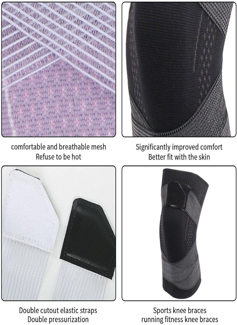GGOOT - Running Knee Brace,Running Fitness Knee Braces | Elastic Knee Pads Support Fitness Gear, Basketball Volleyball Brace Protector Bandage - Image 1