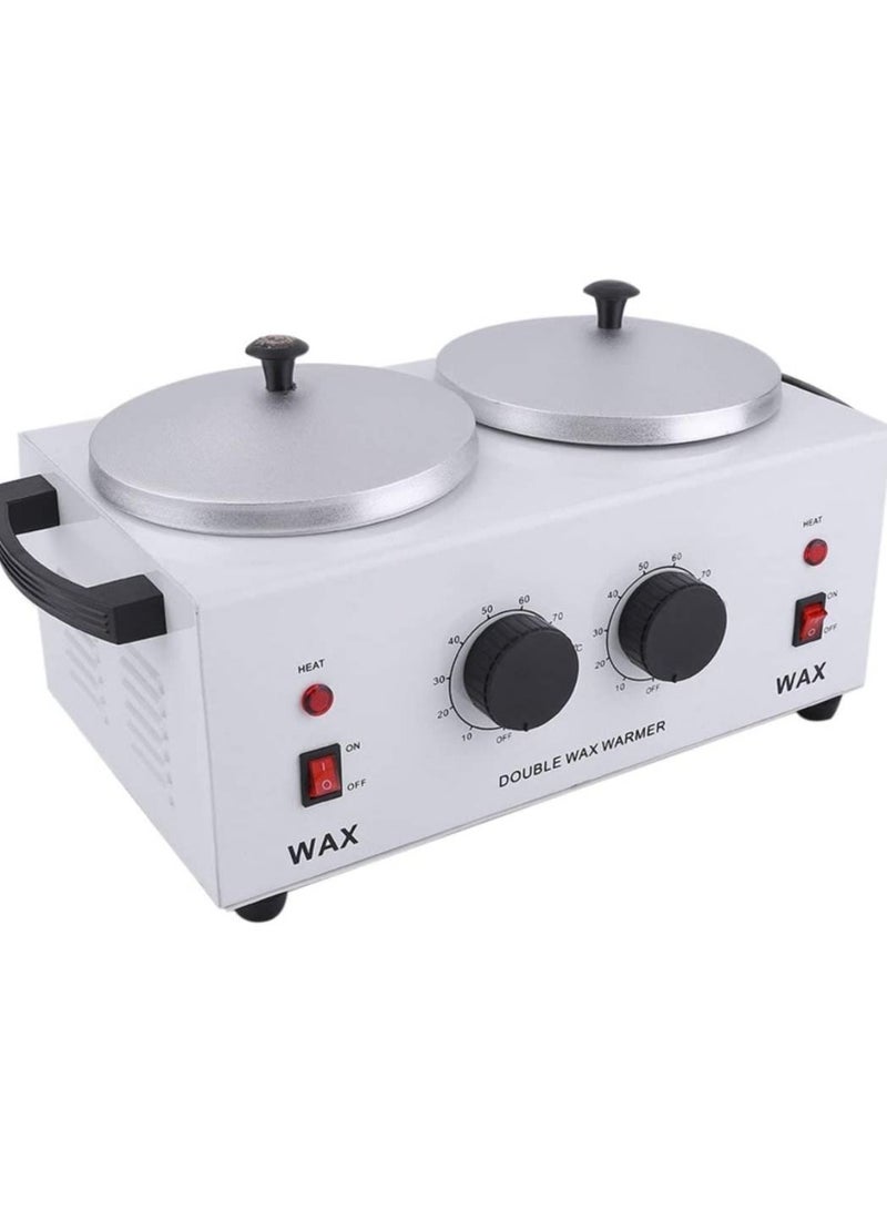 DubaiGallery جهاز تسخين الشمع وعاء مزدوج من الألمنيوم لإزالة الشعر مع ترموستات لعلاج الجمال ماكينة إزالة الشعر - Image 3