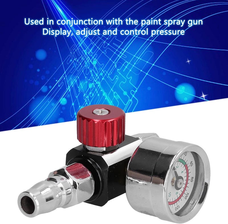 Paint Air Adjusting Regulator G1/4in Thread Spray Paint Regulator for Pneumatic Tool 0140psi with Compact Construction - Image 2