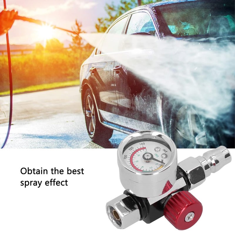 Paint Air Adjusting Regulator G1/4in Thread Spray Paint Regulator for Pneumatic Tool 0140psi with Compact Construction - Image 5