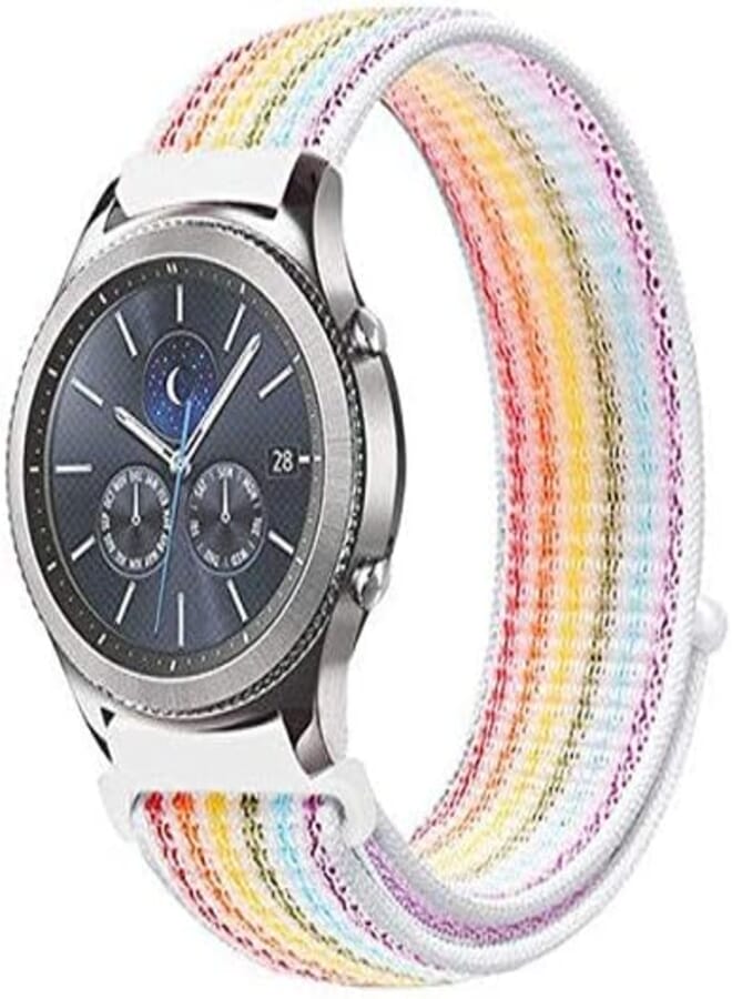 Bikson Comfort Canvas Woven Nylon Sport Watchwrist Band and for Huawei GT2 / GT - Multi Colors
