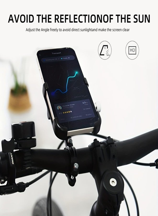 ThinkRider The Ultimate MTB Phone Mount Stand: 360° Rotatable Aluminum Adjustable Non-Slip Cycling Bracket - Image 3