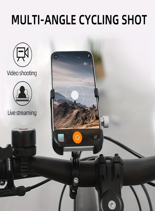 ThinkRider The Ultimate MTB Phone Mount Stand: 360° Rotatable Aluminum Adjustable Non-Slip Cycling Bracket - Image 2
