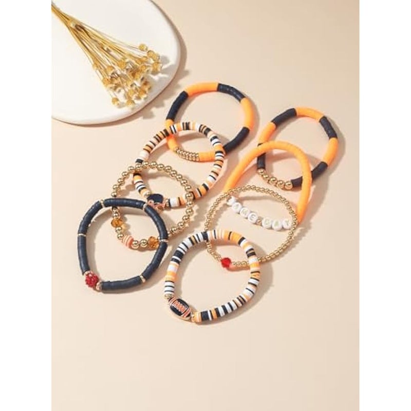 Game Day Football Charm Bracelet: Stackable Sports Jewelry for Moms & Dads - Perfect for Football Fans - Image 3