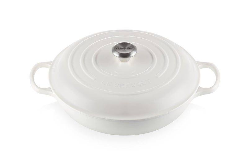 Le Creuset Le Creuset Enameled Cast Iron Signature Braiser 5 qt  White 