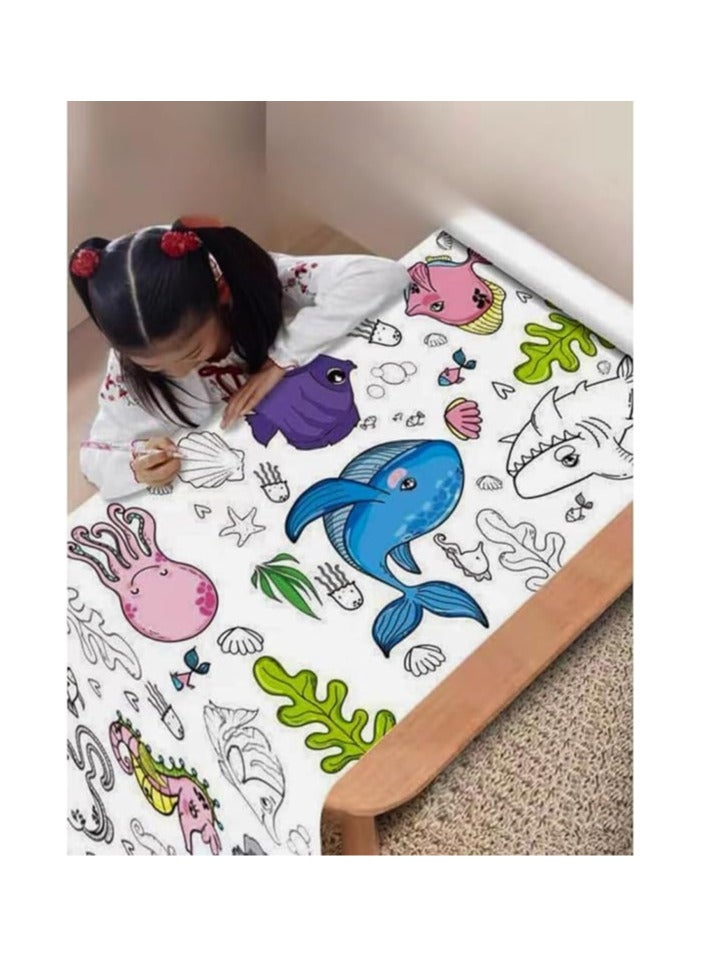 Kids Drawing Paper Roll, Large Coloring Poster for Kids, Stickable Drawing Paper, DIY Art Board, Perfect Classroom Gift. Protect your wall with Kids Drawing Paper Roll, Large Coloring Poster 30cm x 3m for Toddlers, Perfect Gift for Home, Classroom, or Birthday Party, 1 Pack - Image 3