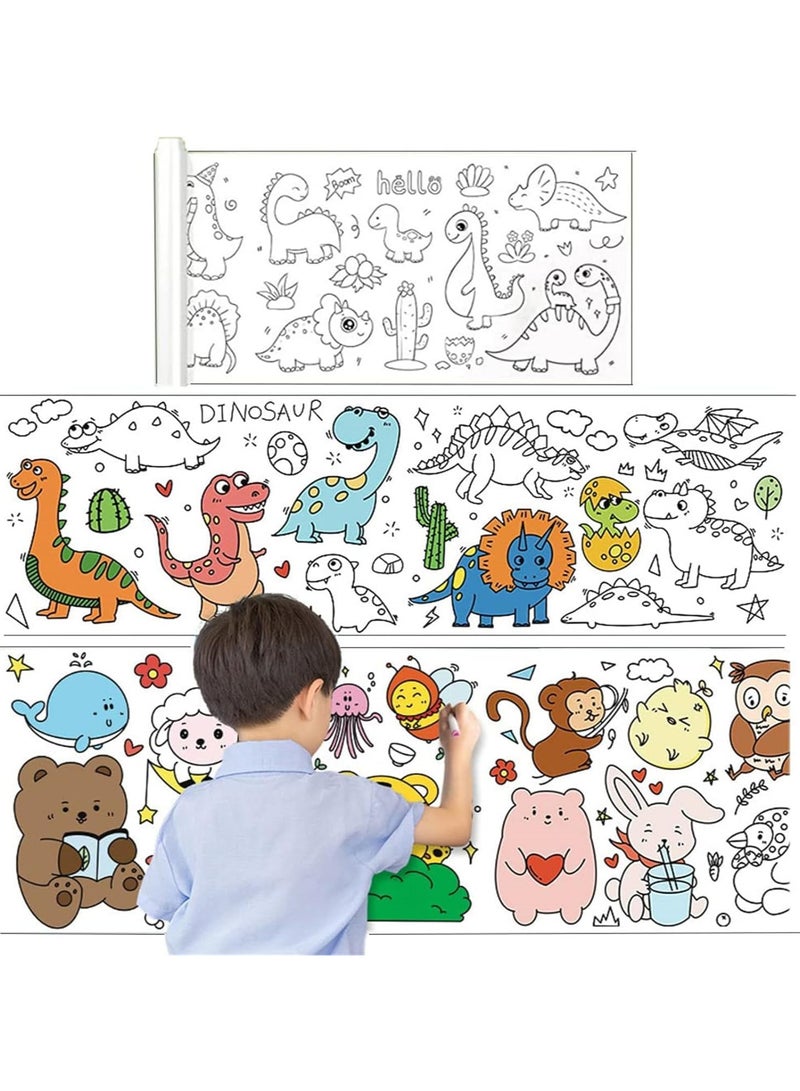 Kids Drawing Paper Roll, Large Coloring Poster for Kids, Stickable Drawing Paper, DIY Art Board, Perfect Classroom Gift. Protect your wall with Kids Drawing Paper Roll, Large Coloring Poster 30cm x 3m for Toddlers, Perfect Gift for Home, Classroom, or Birthday Party, 1 Pack - Image 5