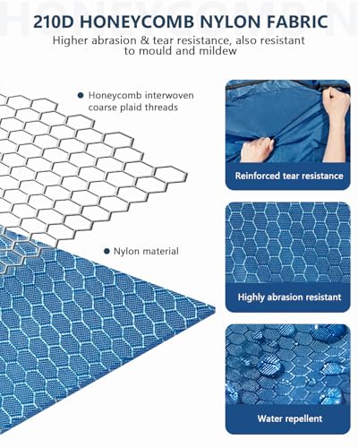 Gonex 150L Large Foldable Travel Duffle Bag with Shoes Compartment, Packable Lightweight Water Repellent Duffel Bag for Camping Gym Weekender Bag Deep Blue - Image 4