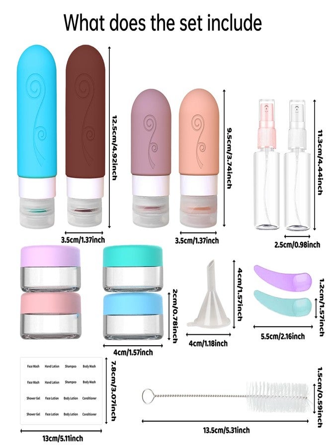 vodvob Travel Bottles Set - TSA Approved, Leak Proof, Silicone, Reusable, BPA Free - 16 Pack, 2oz 3oz - Image 4