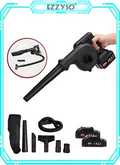 EzzySo Cordless Leaf Blower Vacuum with 2 Battery and Charger 48V Leaf Blower Cordless Lightweight Mini Cordless Leaf Vacuum Handheld Electric Blowers for Lawn Care Dust Pet Hair  - Image 1