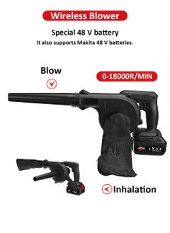 EzzySo Cordless Leaf Blower Vacuum with 2 Battery and Charger 48V Leaf Blower Cordless Lightweight Mini Cordless Leaf Vacuum Handheld Electric Blowers for Lawn Care Dust Pet Hair  - Image 5