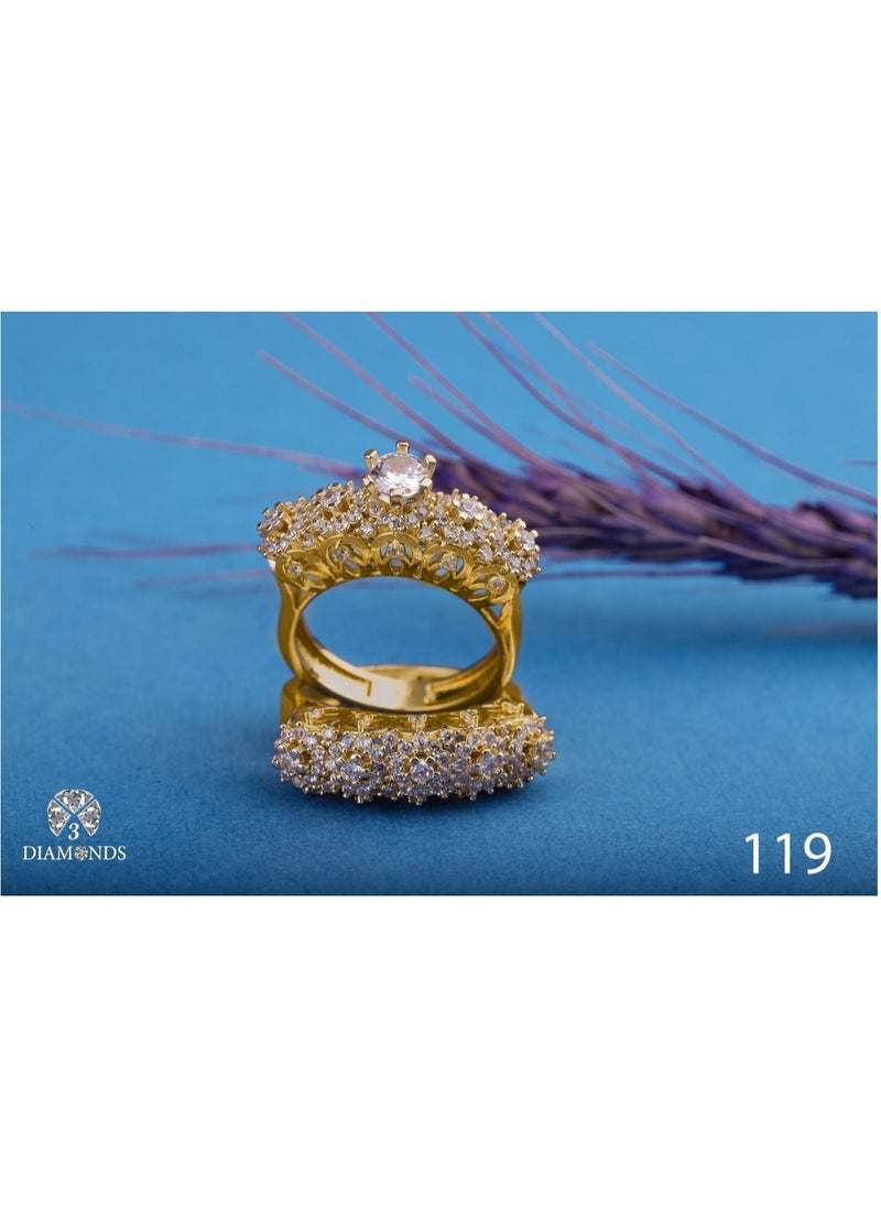 3Diamonds - Twins Gold Plated - Image 1