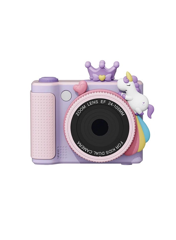 BlueFire Kids Selfie Camera with 180° Flip Screen & Zoom Lens – 48MP HD Photography, 1080P Video Recording, Built-in Games, Flash, 2.4” Display, Expandable 32GB (Card Not Included) – Perfect Gift for Children’s Creativity & Fun - Image 1