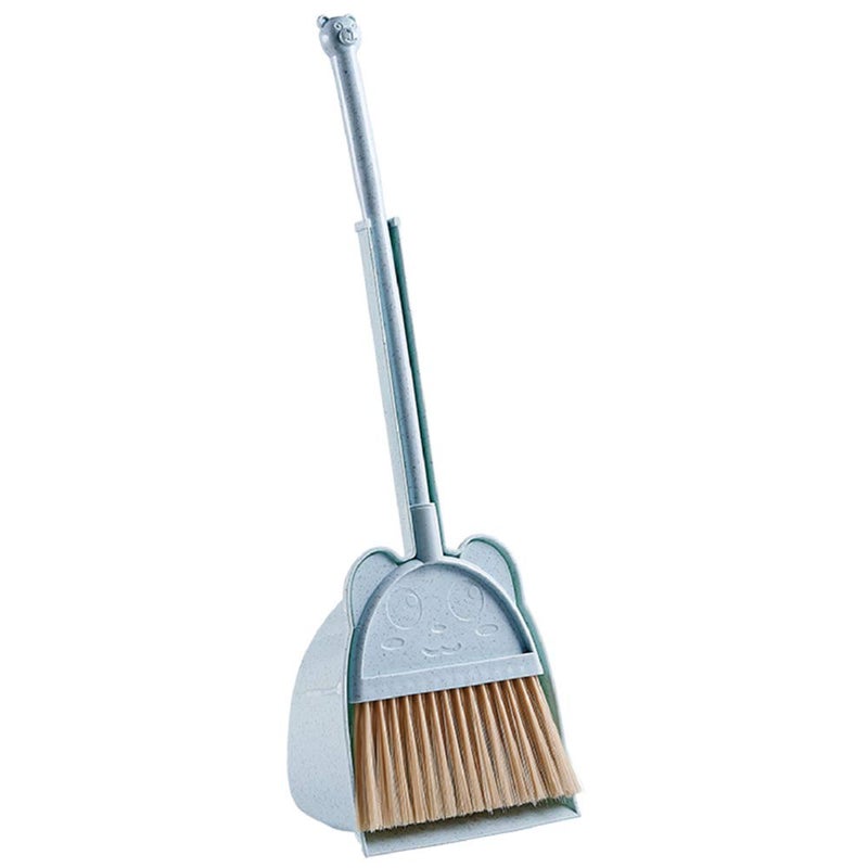 MAYEV Mini Broom with Dustpan for KidsLittle Housekeeping Helper Set Blue